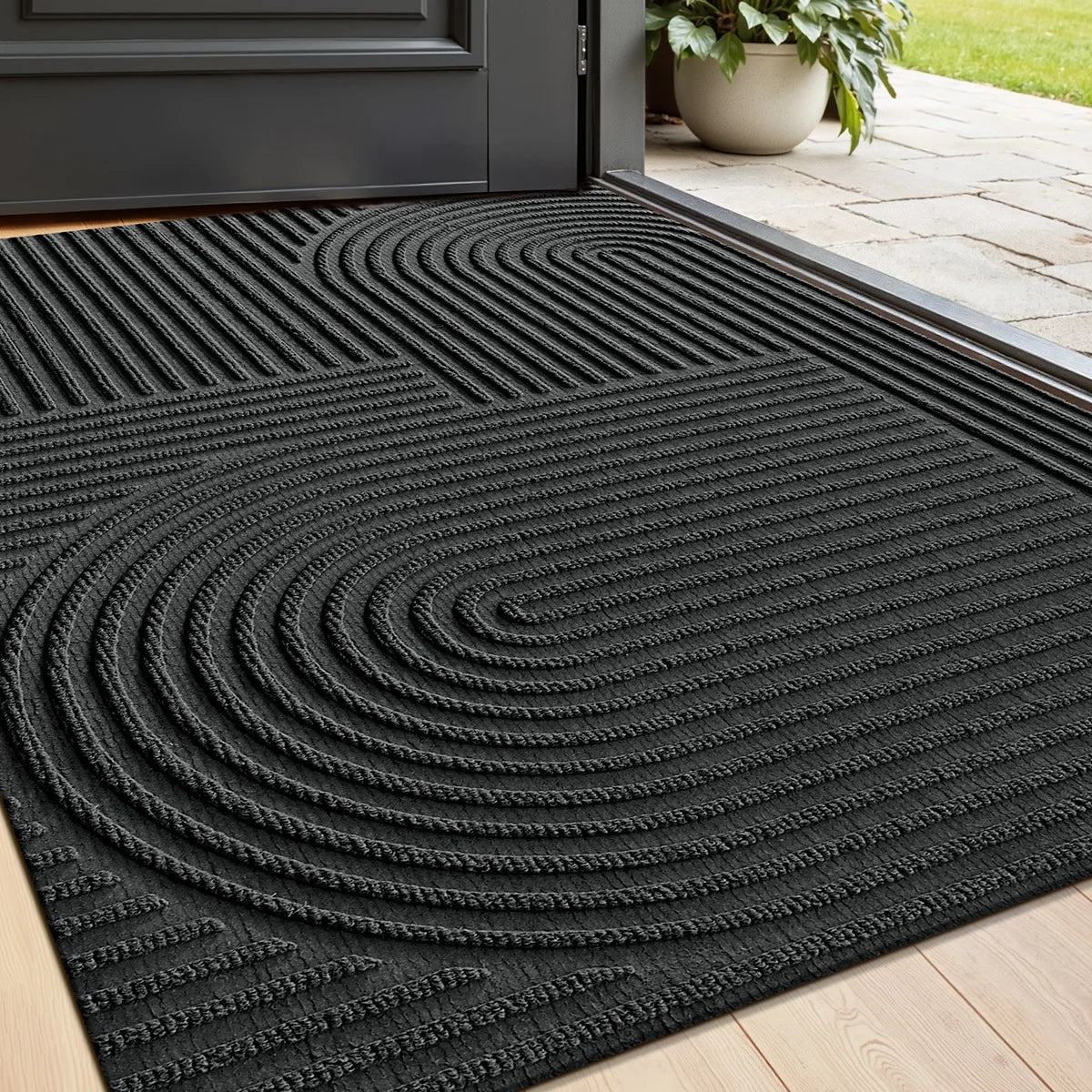 3D Geometrische Eingangsmatte – Rutschfeste Schmutz- & Wasserfangmatte