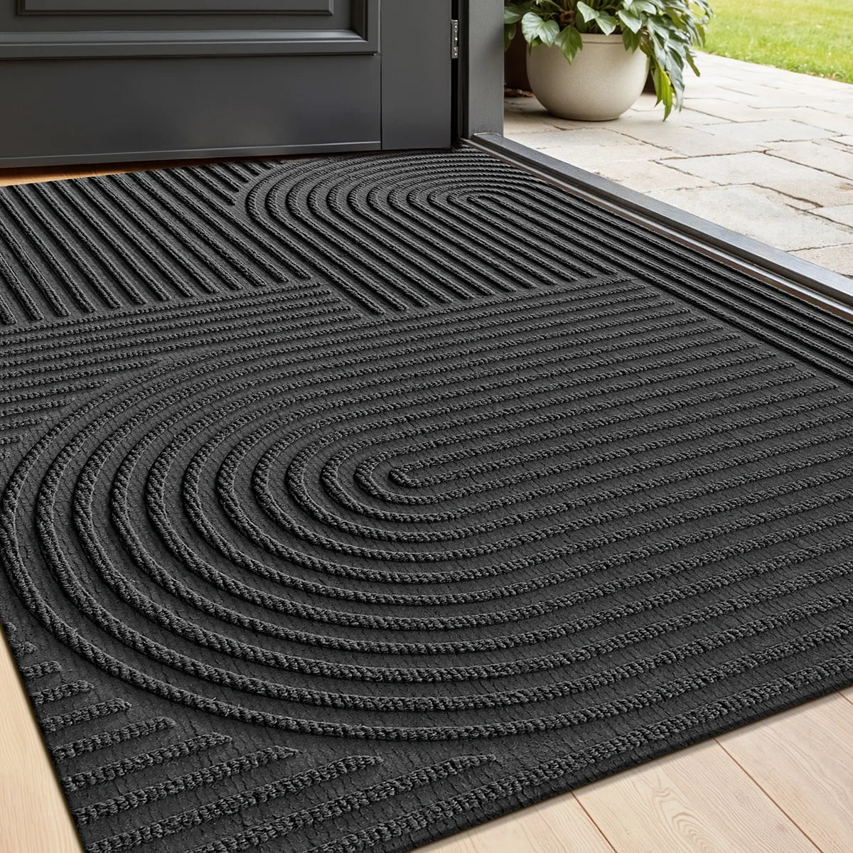 3D Geometrische Eingangsmatte – Rutschfeste Schmutz- & Wasserfangmatte