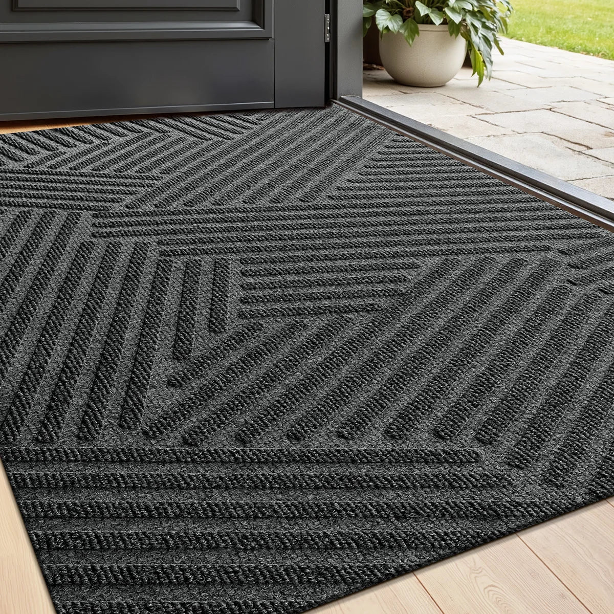 3D Geometrische Eingangsmatte – Rutschfeste Schmutz- & Wasserfangmatte